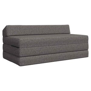 vidaXL Matelas de canap&eacute; pliable Rouge orange 120 x 60 x 49 cm Tissu