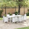 vidaXL Table de Jardin Blanc 200 x 100 x 73 cm polyrotin