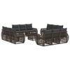 vidaXL Ensemble de canap&eacute; de jardin 13 pc Gris et Gris fonc&eacute; polyrotin
