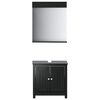 vidaXL Meubles de salle de bain 2 pcs BERG noir bois de pin massif