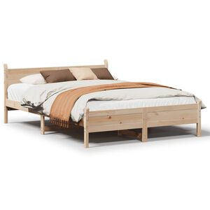 vidaXL Cadre de lit sans matelas 140x200 cm bois massif de pin