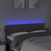 vidaXL T&ecirc;te de lit &agrave; LED Gris fonc&eacute; 144x5x78/88 cm Tissu
