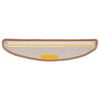 vidaXL Tapis d'escalier 10 pièces 56x17x3 cm Beige Demi-rond