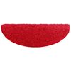 vidaXL Tapis d'escalier 10 pi&egrave;ces 65 x 21 x 4 cm Rouge Demi-rond Grand