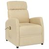 vidaXL Fauteuil de massage Cr&egrave;me Tissu