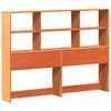 vidaXL Lit biblioth&egrave;que sans matelas cire marron 150x200cm bois massif