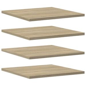 vidaXL Panneau de biblioth&egrave;que 4pcs Ch&ecirc;ne sonoma 40x40x1,5cm Agglom&eacute;r&eacute;