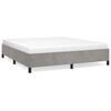 vidaXL Cadre de lit gris clair 193x203 cm velours