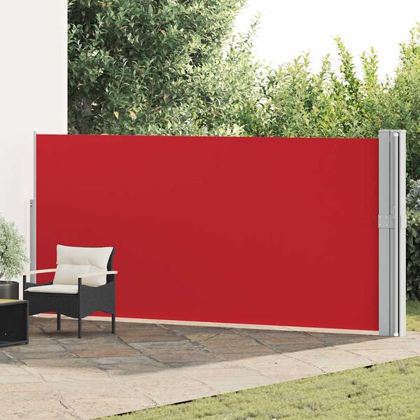 vidaXL Auvent latéral rétractable de patio 170x1200 cm Rouge