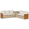 vidaXL Ensemble de Canap&eacute;s 7 pc Beige et blanc cr&egrave;me