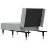 vidaXL Chaise longue gris clair velours
