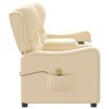 vidaXL Fauteuil de massage inclinable et porte-gobelets 2 places crème
