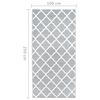 vidaXL Tapis BCF Gris et blanc 100x250 cm