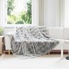 vidaXL Couverture en Fourrure de Lapin Synth&eacute;tique Gris 240 x 270 cm