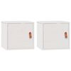vidaXL Armoires murales 2 pcs Blanc 31,5x30x30 cm Bois de pin massif