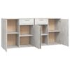 vidaXL Buffet Gris béton 160x36x75 cm Bois d'ingénierie