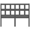 vidaXL T&ecirc;te de lit Gris 205,5x4x100 cm Bois massif de pin