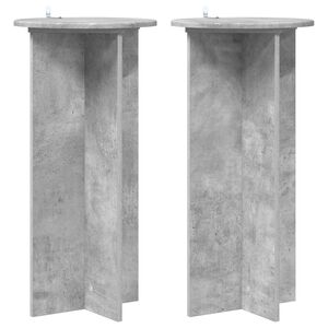 vidaXL Support de Plante 2 pcs Gris b&eacute;ton 40 x 40 x 80 cm