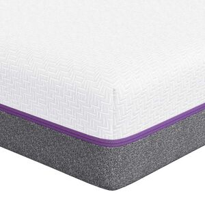 vidaXL Matelas Blanc et Gris 200 x 200 cm Mousse &agrave; m&eacute;moire de forme