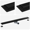 vidaXL &Eacute;vacuation de douche 2-en-1 avec siphon &agrave; 360&deg; Noir 90 cm