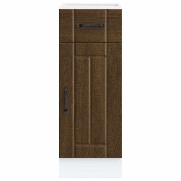vidaXL Armoire de cuisine Lucca ch&ecirc;ne marron bois ing&eacute;nierie