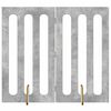 vidaXL Cl&ocirc;ture pliable pour animaux 2 pc Gris b&eacute;ton 100,5 x 38 x 90 cm