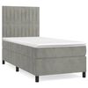 vidaXL Sommier &agrave; lattes de lit et matelas Gris clair 90x200 cm Velours