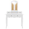 vidaXL Ensemble de coiffeuse et tabouret Blanc 100x40x146 cm Paulownia