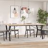 vidaXL Table &agrave; manger cadre en Y 200x100x75cm bois de pin massif acier