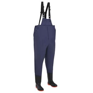 vidaXL Cuissard avec bottes Tissu en PVC tricot&eacute; Taille 46 Bleu