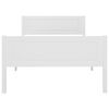 vidaXL Cadre de lit Bois de pin massif Blanc 90x200 cm