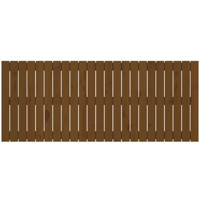 vidaXL Tête de lit murale Marron miel 147x3x60 cm Bois massif de pin