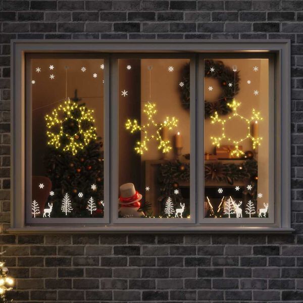 vidaXL Flocon de No&euml;l avec 252 LED Blanc chaud 45 x 38 cm PVC