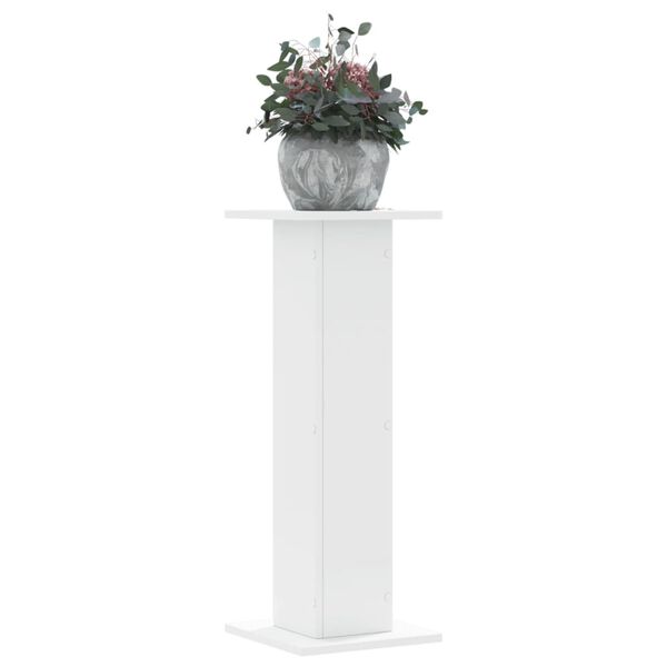 vidaXL Supports pour plantes 2 pcs blanc 30x30x80 cm bois d'ing&eacute;nierie