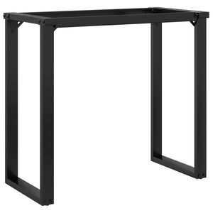 vidaXL Pieds de table &agrave; manger cadre en O 80x40x73 cm acier