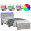 vidaXL Cadre de lit sans matelas avec lumi&egrave;res LED 90x200 cm