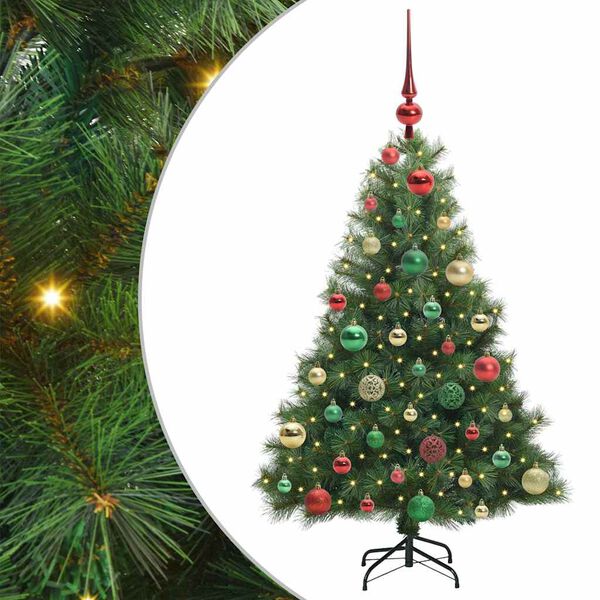 vidaXL Sapin de Noël artificiel avec 150 LED Vert 120 cm PE et PVC