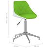 vidaXL Chaises &agrave; manger pivotantes lot de 2 vert et blanc similicuir