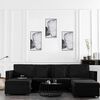 vidaXL Canap&eacute;-lit extensible &agrave; 4 places tissu noir