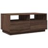 vidaXL Table basse avec lumières LED chêne marron 90x49x40 cm