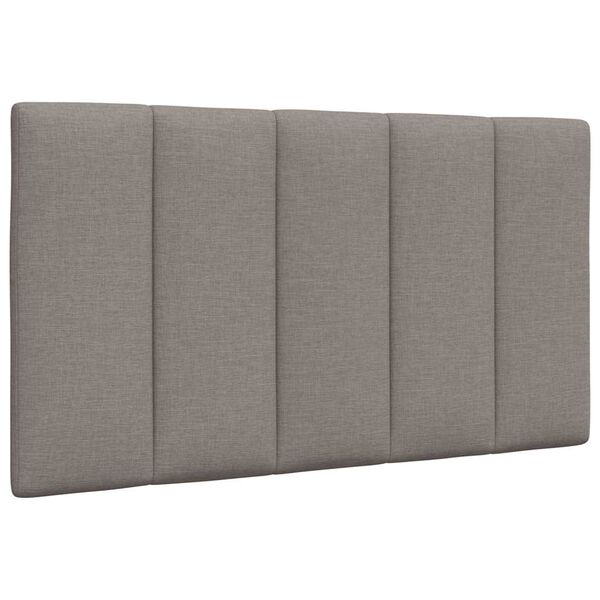 vidaXL Coussin de t&ecirc;te de lit Hanko taupe 90 cm tissu
