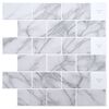vidaXL Carreau de m&eacute;tro 10 pc Marbre blanc 30 x 30 cm