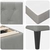 vidaXL Cadre de lit avec matelas Gris clair 120 x 200 cm Velours