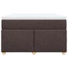 vidaXL Sommier &agrave; lattes de lit et matelas marron fonc&eacute; 120x190cm tissu