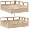 vidaXL Lit biblioth&egrave;que sans matelas 140x200 cm bois massif de pin