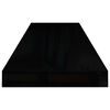 vidaXL Étagère murale flottante 2 pcs Noir brillant 80x23,5x3,8 cm MDF