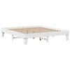 vidaXL Lit biblioth&egrave;que sans matelas blanc 200x200 cm bois pin massif