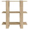 vidaXL Biblioth&egrave;que/S&eacute;parateur de pi&egrave;ce Ch&ecirc;ne Sonoma 80x30x87 cm