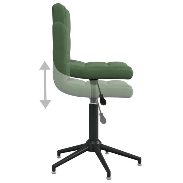vidaXL Chaises pivotantes &agrave; manger lot de 4 Vert fonc&eacute; Velours