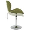 vidaXL Chaise pivotante de salle &agrave; manger Vert clair Velours